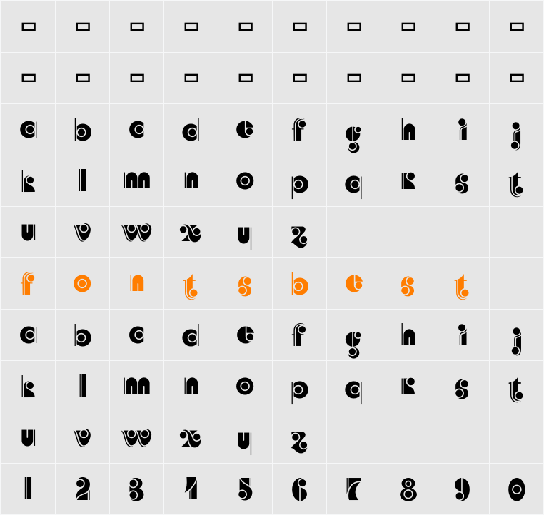 AngelicaCP Character Map