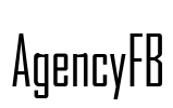 AgencyFB Font Image