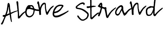 Alone Strand Font Image