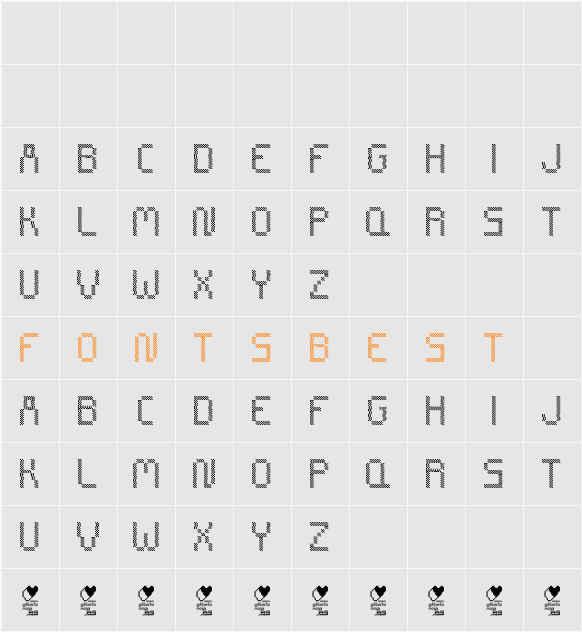 CHIP TUNES Character Map