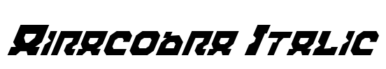 Airacobra Italic Font Image