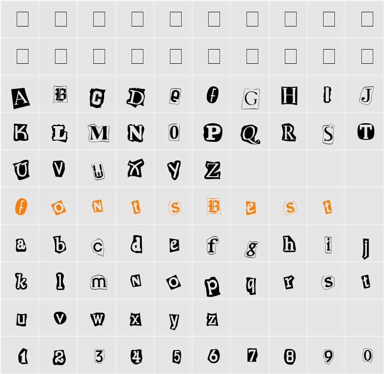 Cut and Paste Character Map