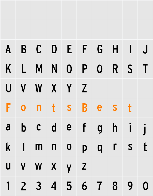 InterstatePlus Character Map