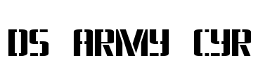 DS Army Cyr Font Image