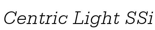 Centric Light SSi Font Image