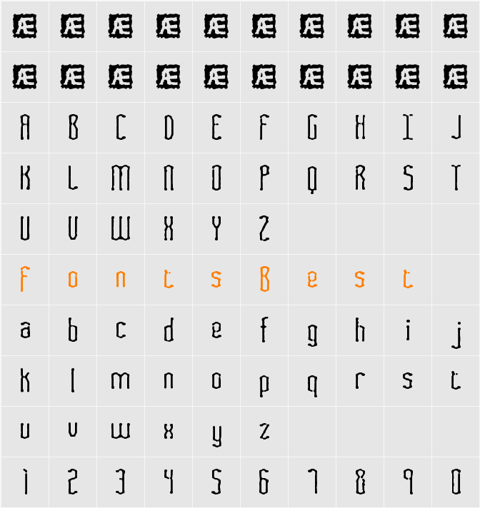 Fascii Smudge BRK Character Map