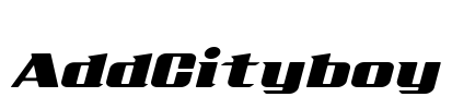 AddCityboy Font Image