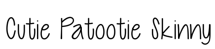 Cutie Patootie Skinny Font Image