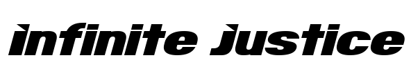 Infinite Justice Font Image