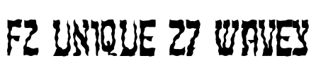 FZ UNIQUE 27 WAVEY Font Image