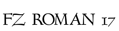 FZ ROMAN 17 Font Image