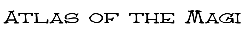 Atlas of the Magi Font Image