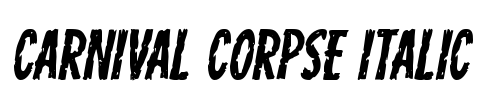 Carnival Corpse Italic Font Image