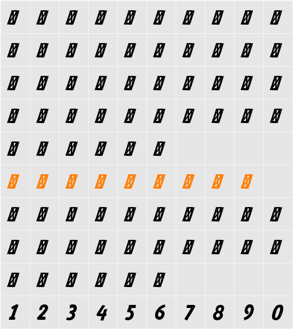 Ginger FM Character Map