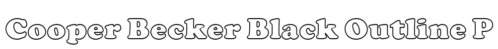 Cooper Becker Black Outline P Font Image