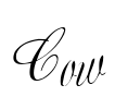 Cow Font Image