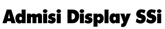 Admisi Display SSi Font Image