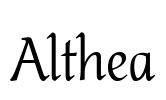 Althea Font Image