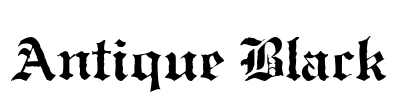 Antique Black Font Image