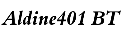 Aldine401 BT Font Image