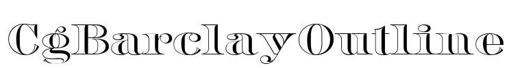 CgBarclayOutline Font Image