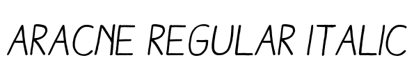 Aracne Regular Italic Font Image