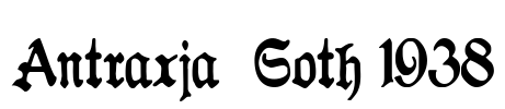 Antraxja  Goth 1938 Font Image