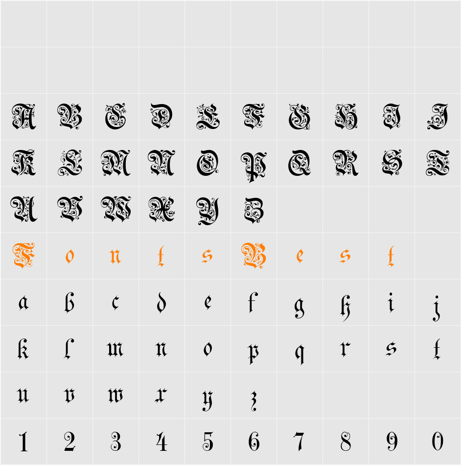 ARIDI26 Character Map