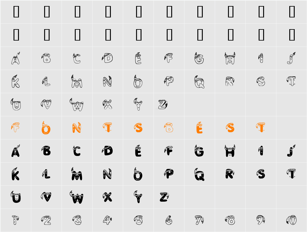 JI-Heeded Character Map