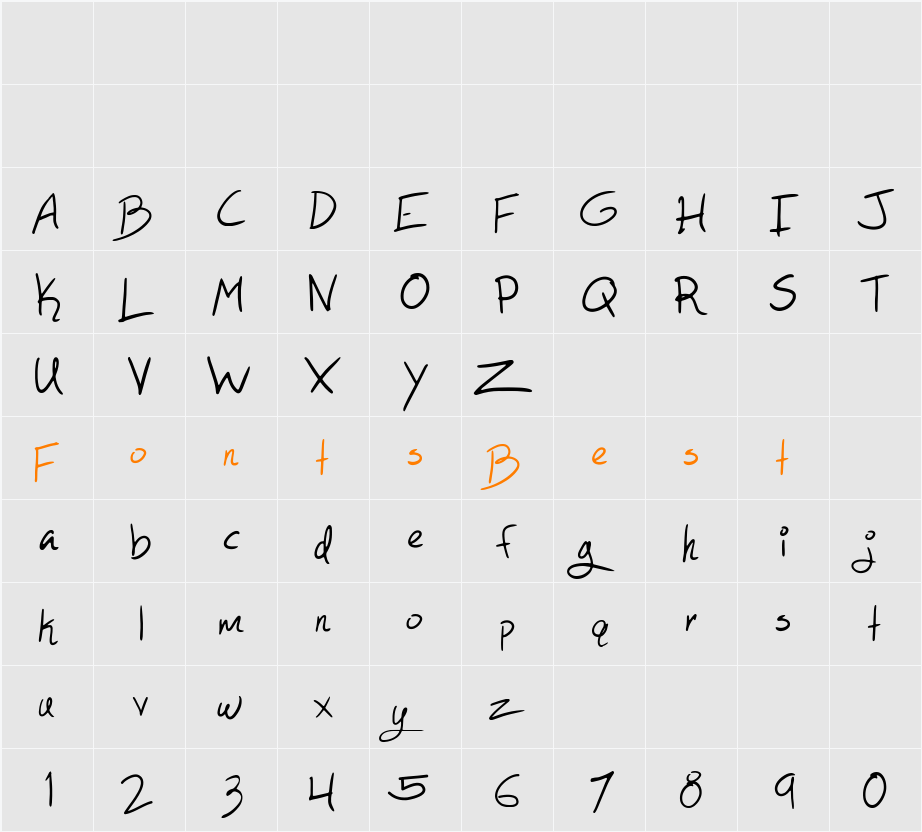 As You Wish Character Map