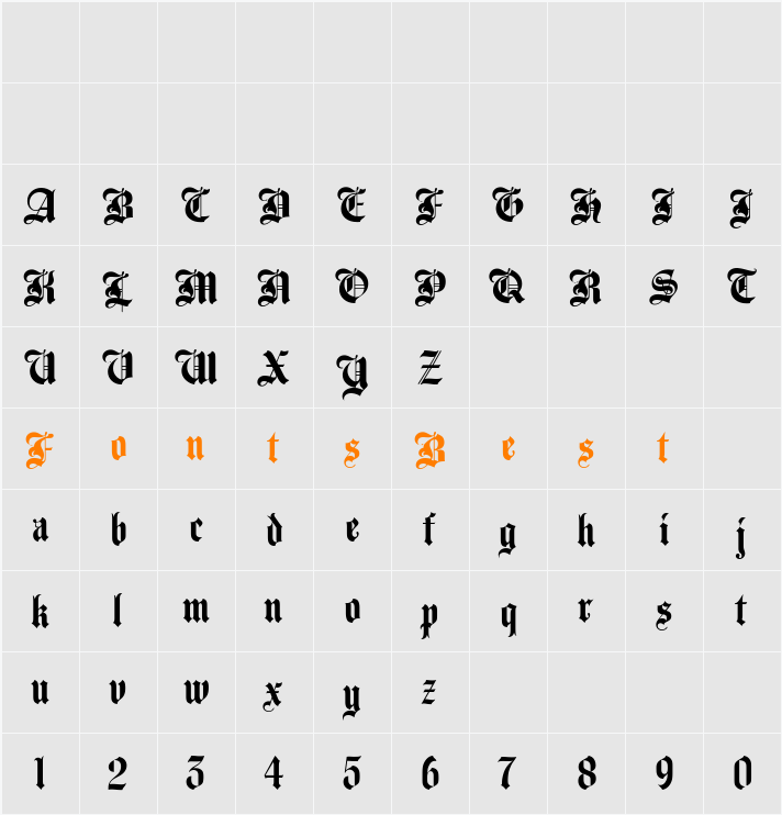 AgincourtPlain Character Map