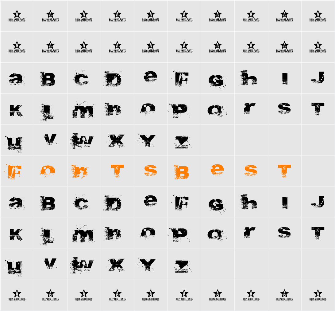 A bite Character Map