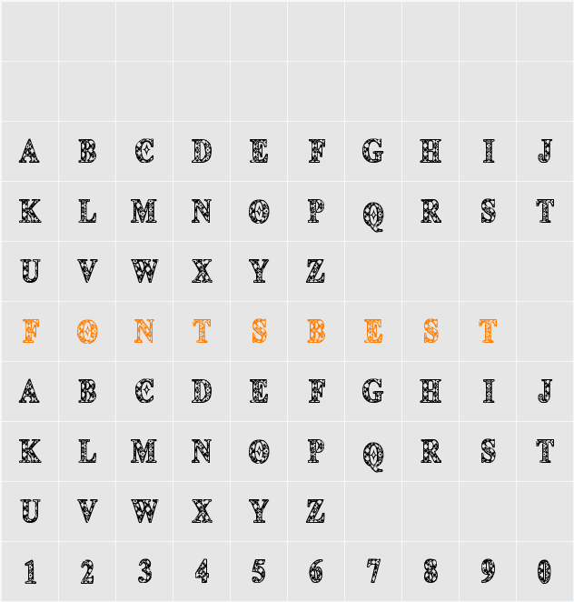 CF Deco 1492 Character Map