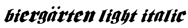 Biergärten Light Italic