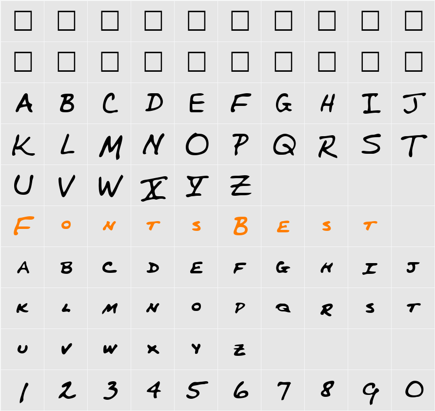 Maynard Character Map