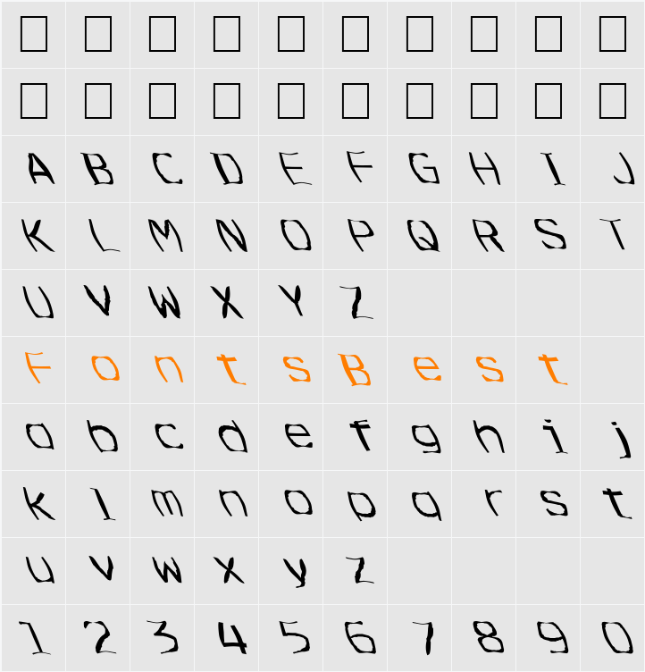 FZ WARPED 3 LEFTY Character Map