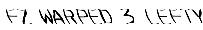 FZ WARPED 3 LEFTY Font Image