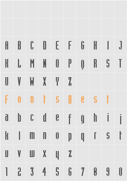 Industria LT Inline Character Map