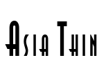 Asia Thin Font Image