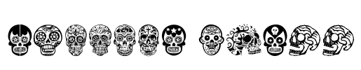 Mexican Skull Font Image