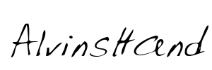 AlvinsHand Font Image