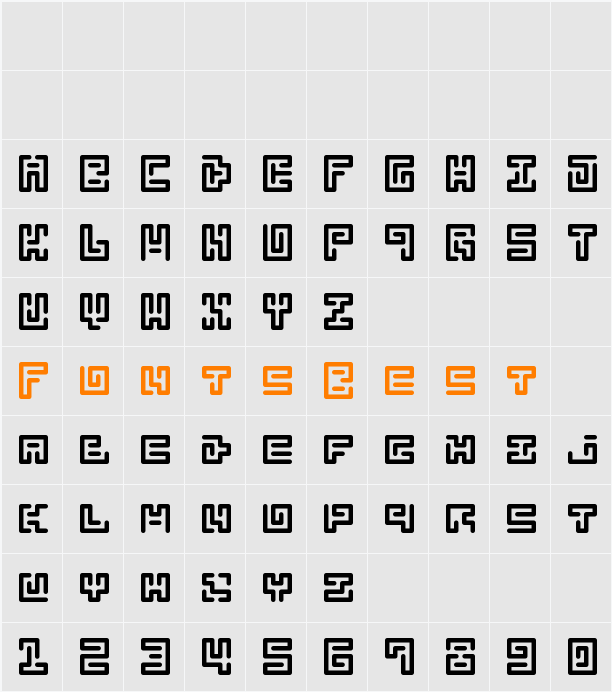 Abstract Labyrinth Rounded Character Map