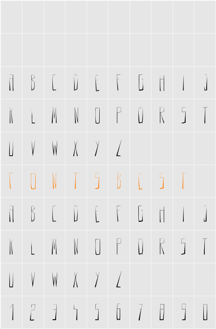 ANODIN Character Map