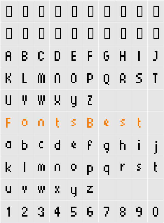 CellularTall Character Map