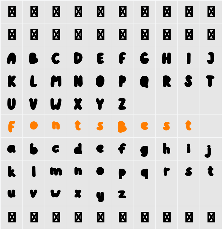 Kiddosy Free Block Character Map