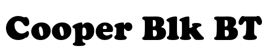 Cooper Blk BT Font Image