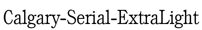 Calgary-Serial-ExtraLight Font Image