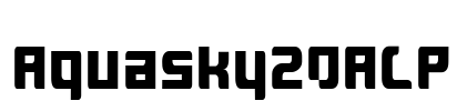 Aquasky20ALP Font Image