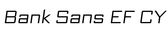 Bank Sans EF CY Font Image