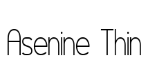 Asenine Thin Font Image